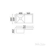 Luminare Sink 800x440x250
