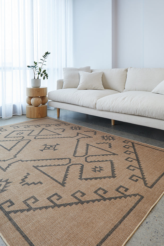 Solar Firuz Natural Washable Rug