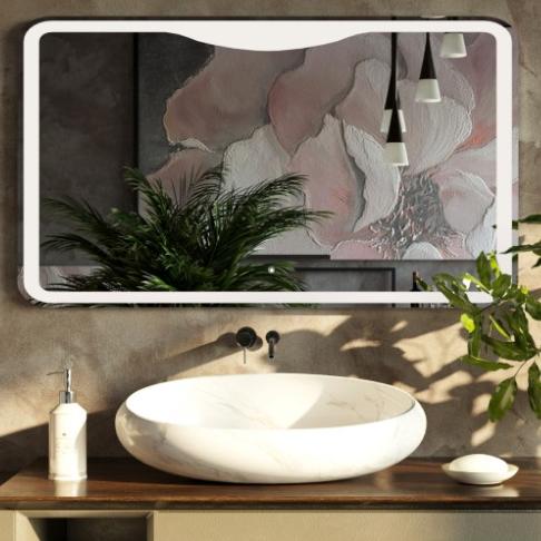 BELBAGNO LED Rectangle Frameless Mirror 1200x700mm - Clearance