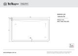 BELBAGNO LED Rectangle Frameless Mirror 1200x700mm - Clearance