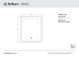 BELBAGNO LED Rectangle Frameless Mirror 600x700mm - Clearance