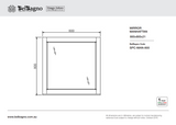 MANHATTAN Square Frame Mirror 800x800mm - Clearance