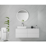 MARMO LED Round Solid Surface Frame Mirror 700x700mm