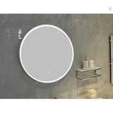MARMO LED Round Solid Surface Frame Mirror 700x700mm
