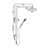 Cuter Shower System With Rail (Rose Gold)