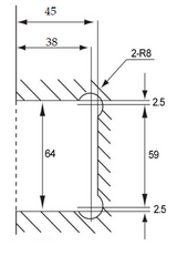 Shower Screen Hinge - 180 ° Glass to Glass