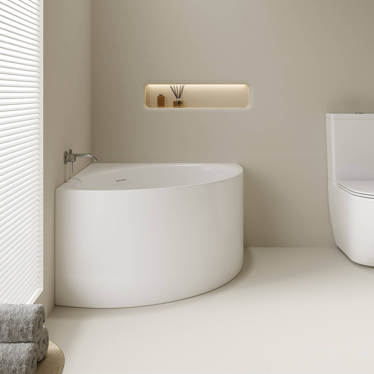 STANFORD Triangle Corner Bathtub (Gloss White) (1000/1200mm)