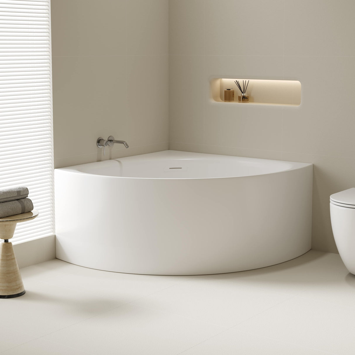 STANFORD Triangle Corner Bathtub (Gloss White) (1000/1200mm)