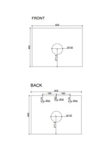 HERA MDF Wall Hung Vanity Cabinet Tas Oak (All Sizes)