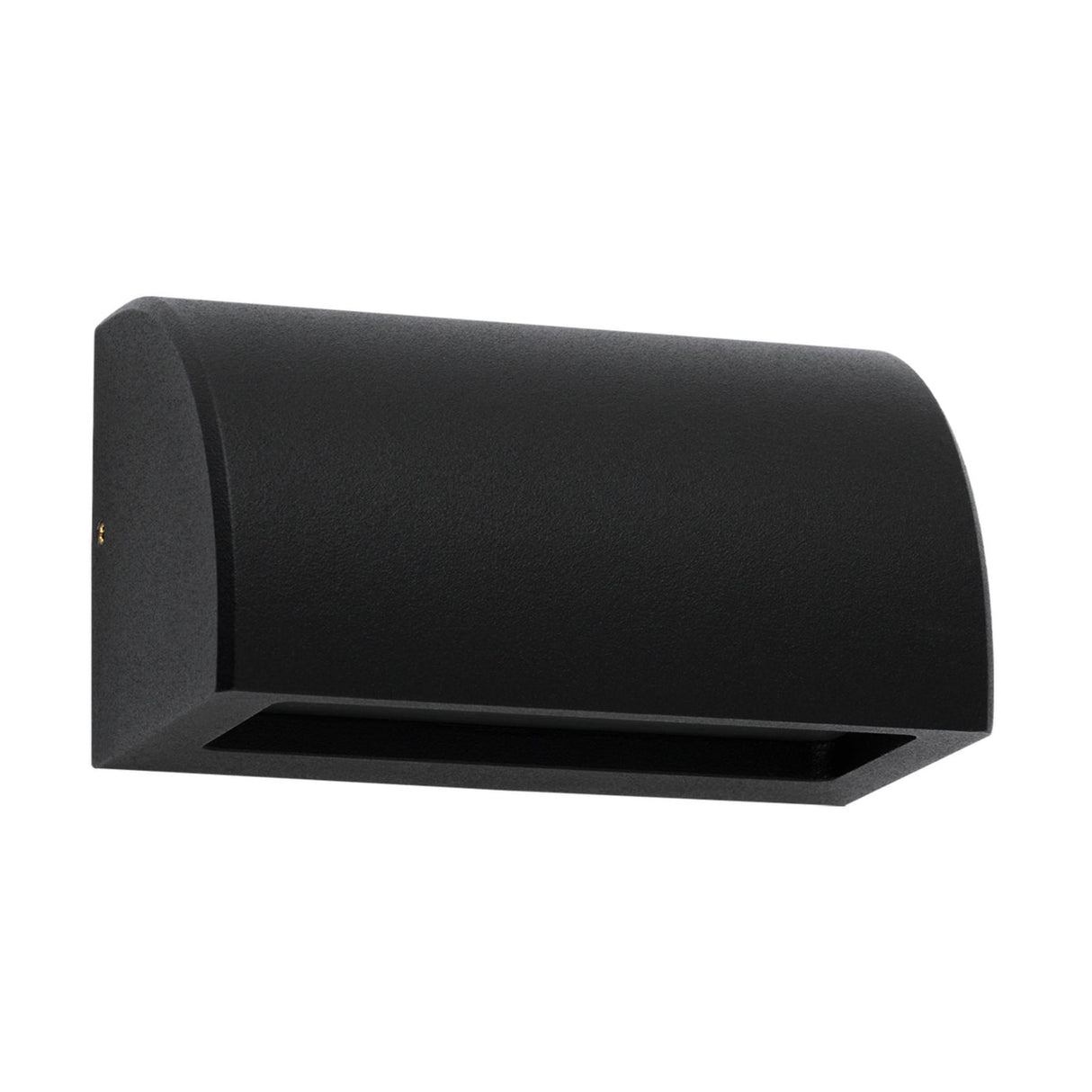 STE: Exterior 12V Matte Black Curved Surface Mounted Step / Wall Lights IP65