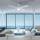 STRADBROKE 48 DC Ceiling Fan with E27 Light (Matte White)