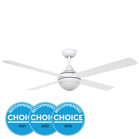 STRADBROKE 48 DC Ceiling Fan with E27 Light (Matte White)