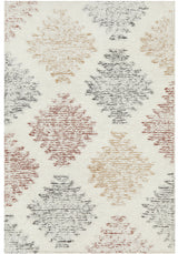 Summit Motif Cream Wool Cotton Rug