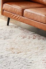Summit Motif Cream Wool Cotton Rug