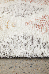 Summit Motif Cream Wool Cotton Rug