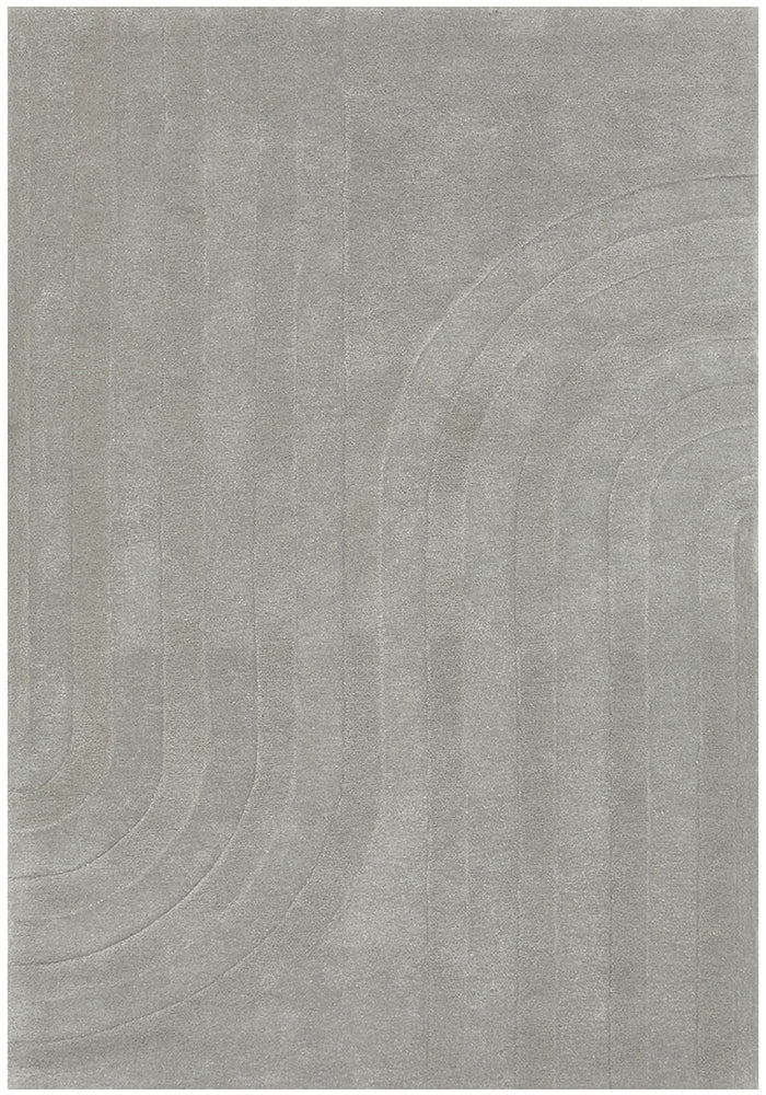 Summit Trail Grey Wool Viscose Rug