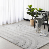 Summit Trail Grey Wool Viscose Rug