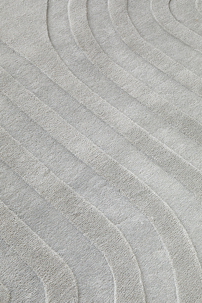 Summit Trail Grey Wool Viscose Rug