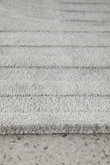 Summit Trail Grey Wool Viscose Rug