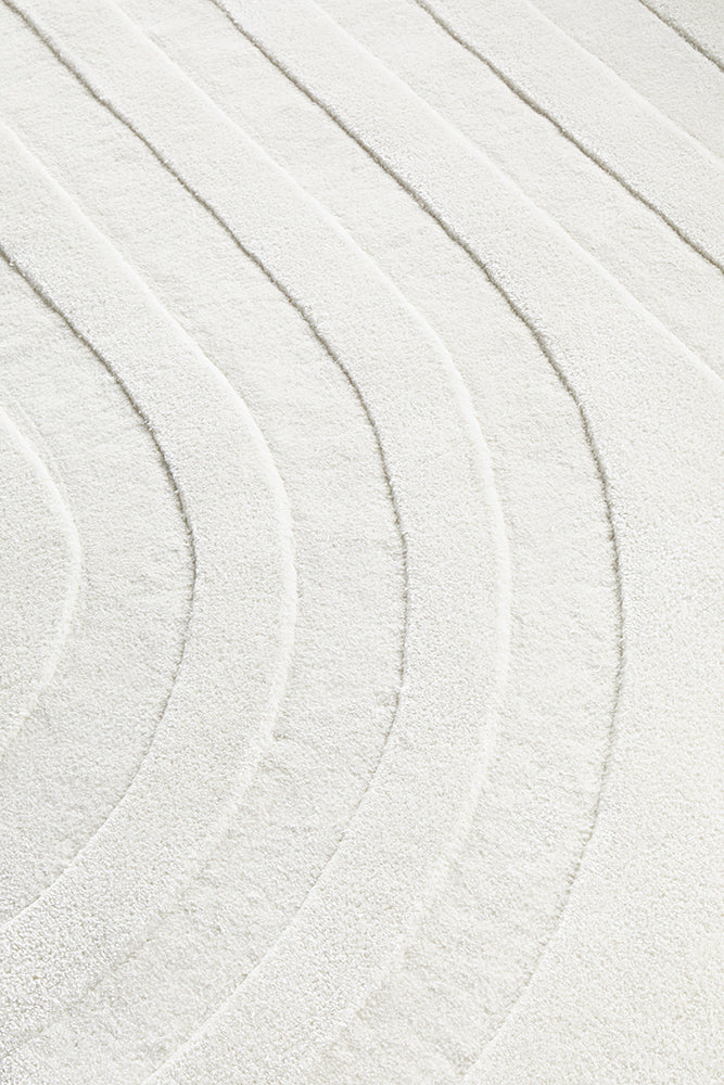Summit Trail White Wool Viscose Rug