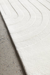 Summit Trail White Wool Viscose Rug