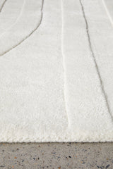 Summit Trail White Wool Viscose Rug
