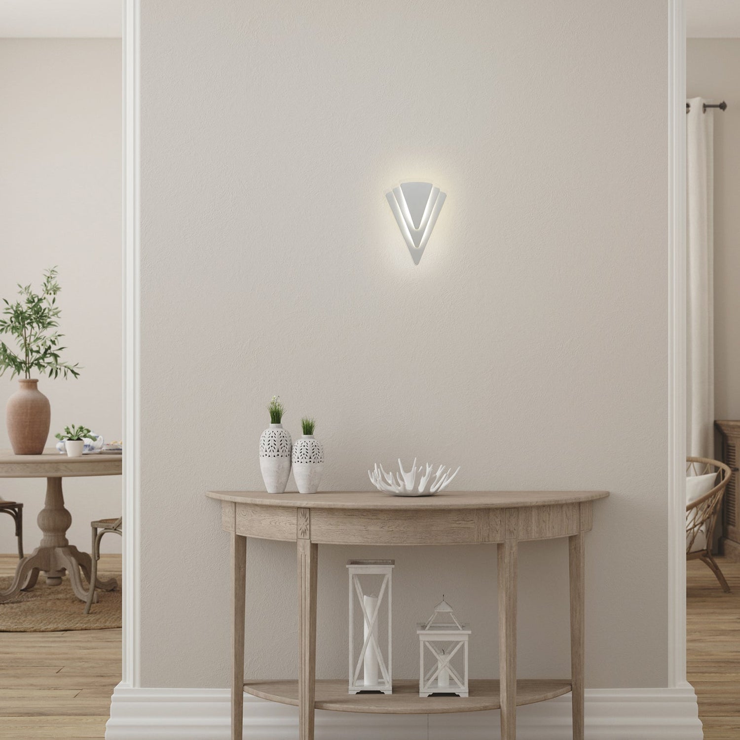 SURAT: City Series LED Dual-CCT Interior Triangular Dimmable Wall Light