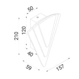 SURAT: City Series LED Dual-CCT Interior Triangular Dimmable Wall Light