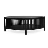 Sage Round Acacia Wood Coffee Table – Black – 1.0m