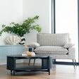 Sage Round Acacia Wood Coffee Table – Black – 1.0m
