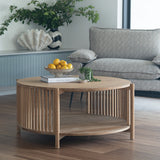 Sage Teak Round Coffee Table – 1m