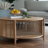 Sage Teak Round Coffee Table – 1m