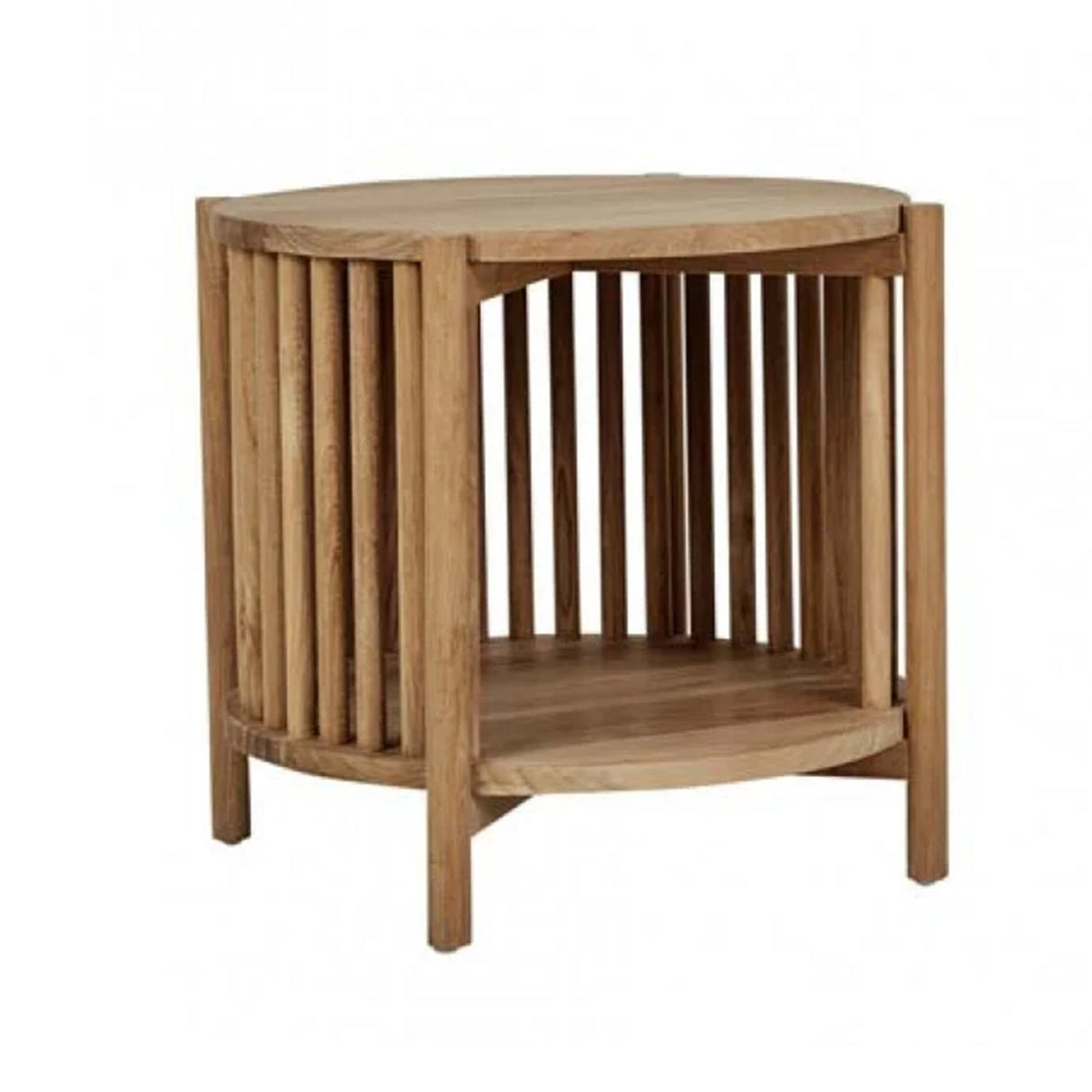 Sage Teak Side Table - Natural - 0.5m