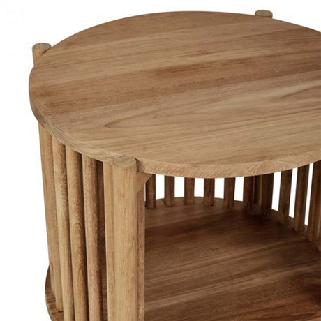 Sage Teak Side Table - Natural - 0.5m