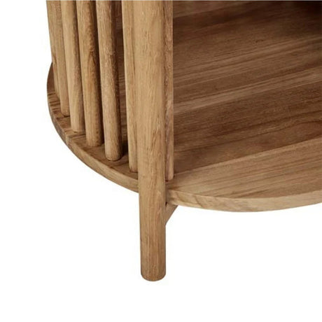 Sage Teak Side Table - Natural - 0.5m