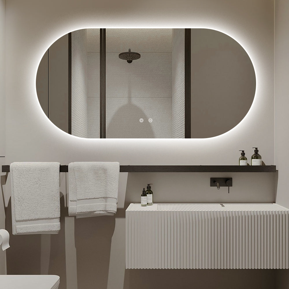 Oval LED mirror backlit - Sainos  