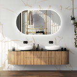 SAINOS Backlit LED Oval Frameless Mirror 1800/1500/1200/1000mm
