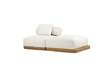 Santiago Grade Teak Outdoor Ottoman/ Corner Sofa