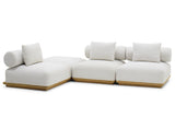 Santiago Grade Teak Outdoor Ottoman/ Corner Sofa