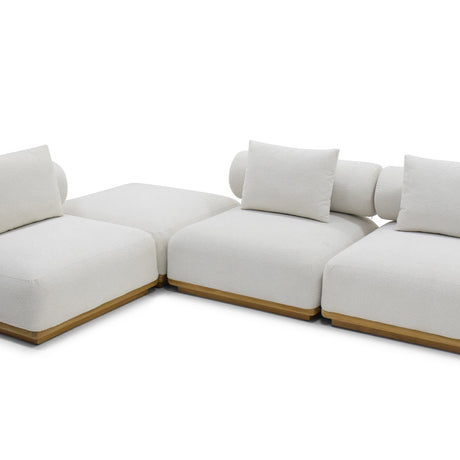 Santiago Grade Teak Outdoor Sofa (1 Seater Sectional)