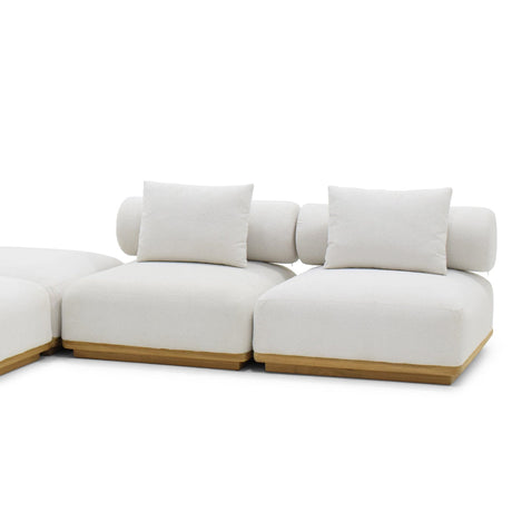 Santiago Grade Teak Outdoor Sofa (1 Seater Sectional)