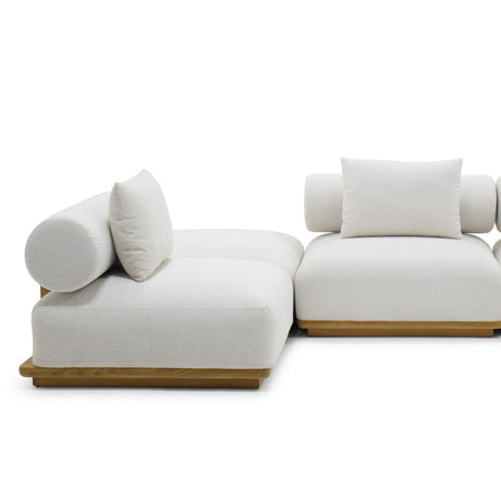 Santiago Grade Teak Outdoor Sofa (1 Seater Sectional)