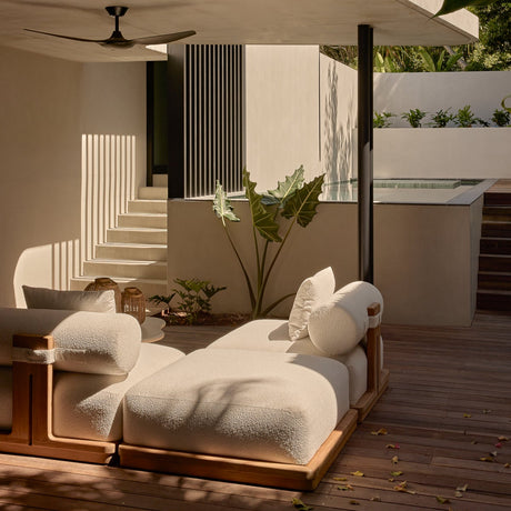Santiago Grade Teak Outdoor Sofa (1 Seater Sectional)