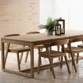 Santiago Outdoor Extension A-Grade teak Dining Table – 2.4m-3m