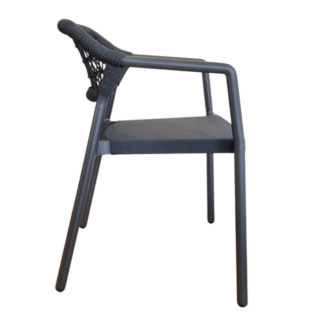 Sarah Outdoor Dining Chair - Charcoal