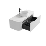 SAVIO Wall Hung Curve Vanity Matte White (All Sizes)