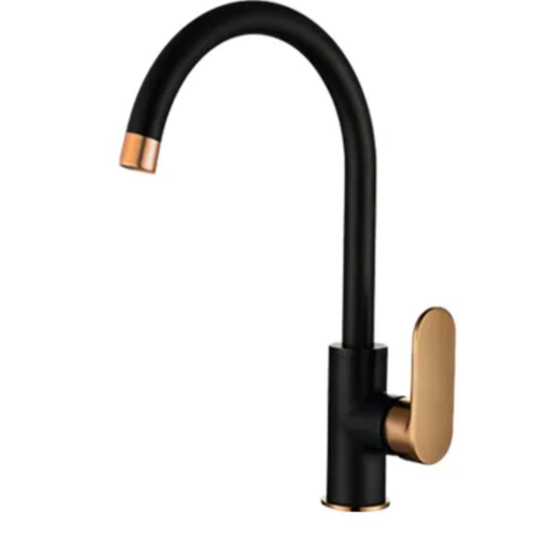 VETTO Kitchen Mixer - Black & Rose Gold