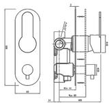 VOGH Shower/Wall Mixer with Diverter Chrome