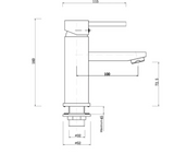 PAVIA Curved Basin Mixer - Matte Black