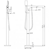 EVIO Floor Standing Mixer Chrome